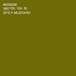 #6D6808 - Spicy Mustard Color Image